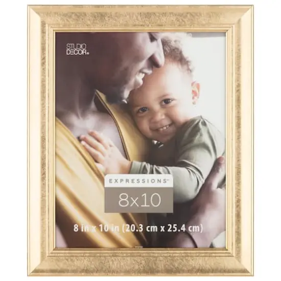 Expressions&trade; 8" x 10" Gold Scoop Frame by Studio D&eacute;cor&reg; {1}