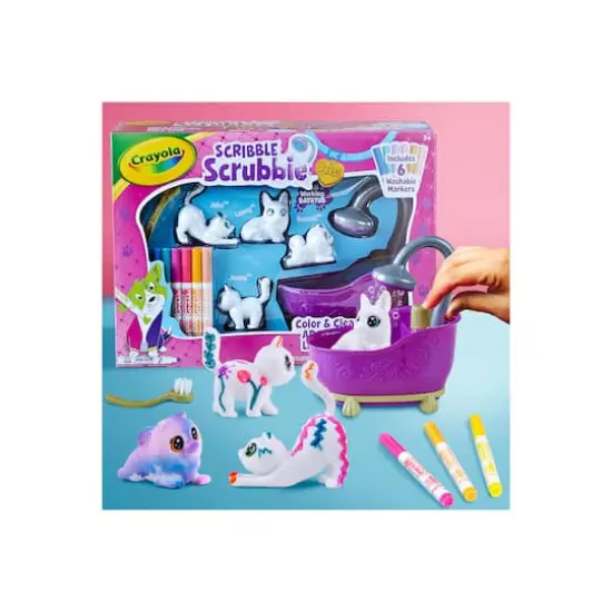 Crayola&reg; Scribble Scrubbie Pets Purple Tub Playset {6}