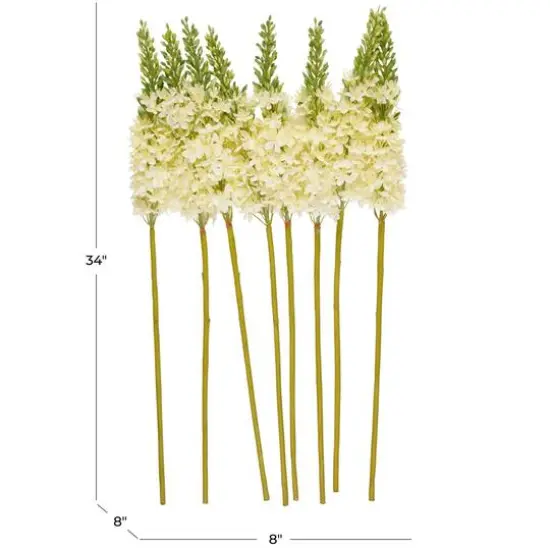 34" White Eremurus Artificial Flower Stem, 8ct. {8}
