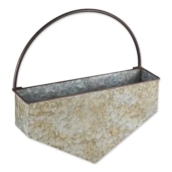 14.5" Diamond Galvanized Wall Planter {1}
