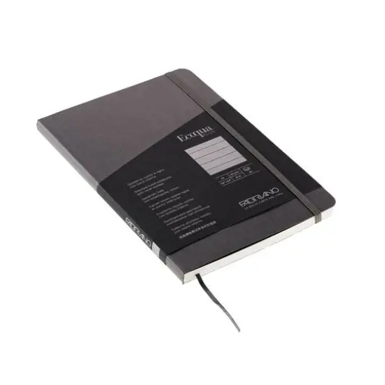 Fabrian&reg; EcoQua Plus A5 Lined Stitch-Bound Notebook Gray {5}