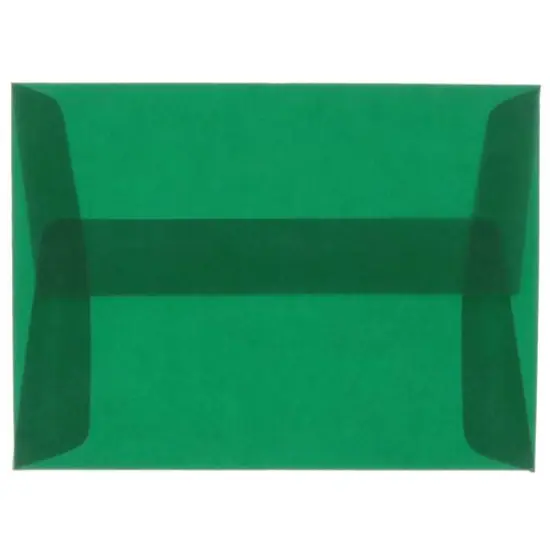 JAM Paper A2 Translucent Vellum Invitation Envelopes, 25ct. Racing Green {1}