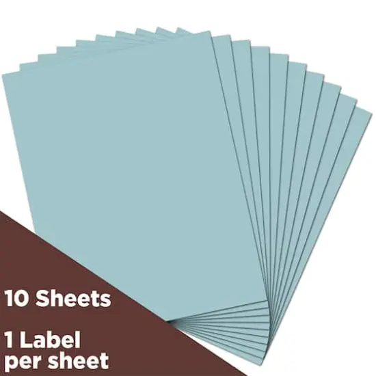 JAM Paper Shipping Labels, 8.5" x 11" Baby Blue {4}