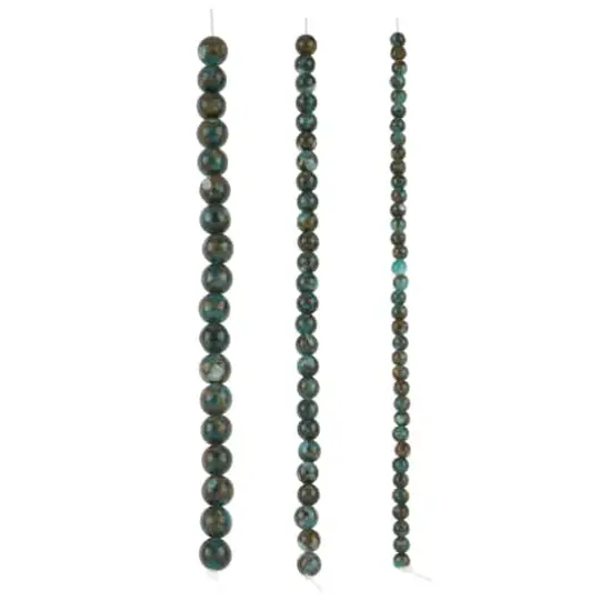 Blue Reconstituted Impression Jasper Round Bead Mix by Bead Landing&trade; {4}