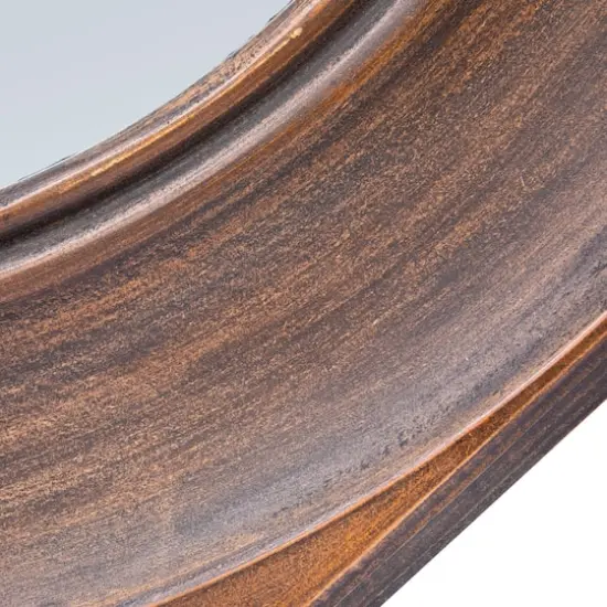 Hello Honey® Walnut Hexagonal Carved Wood Framed Wall Mirror {3}