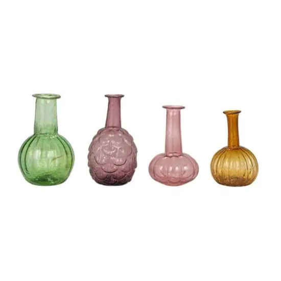 Hello Honey&reg; Embossed Reclaimed Glass Vase Set {17}