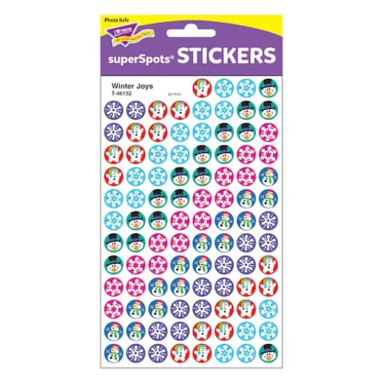 Trend Enterprises® superSpots® Winter Joys Stickers, 6 Packs of 800ct. {4}