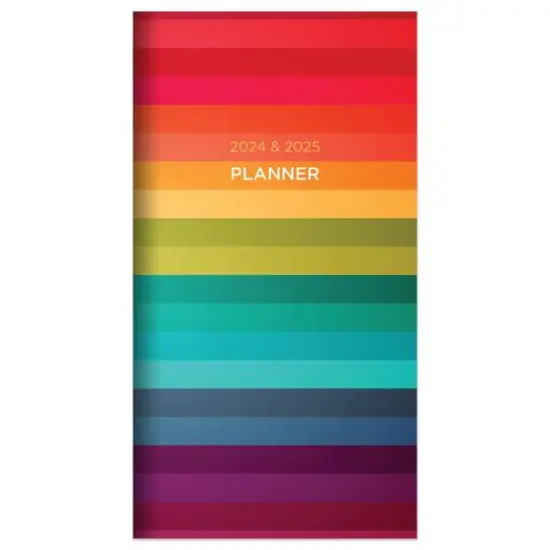 2024-2025 Rainbow Stripe Monthly Pocket Planner {1}
