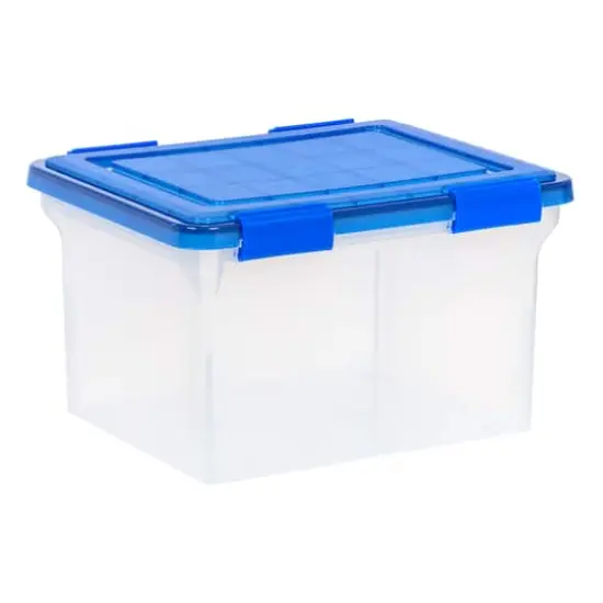 IRIS 32qt. Stackable Plastic Legal File Storage Box for Letter {3}