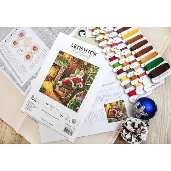 Letistitch Santa's Rest by the Chimney Counted Cross Stitch Kit {15}