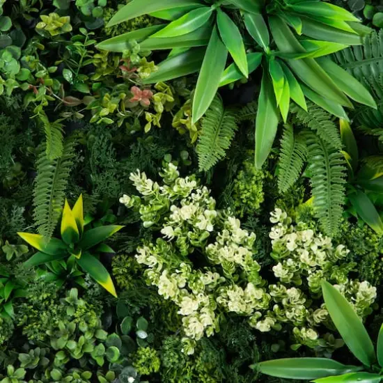 20" Framed Queensland Rainforest Artificial Living Wall Art Panel {4}