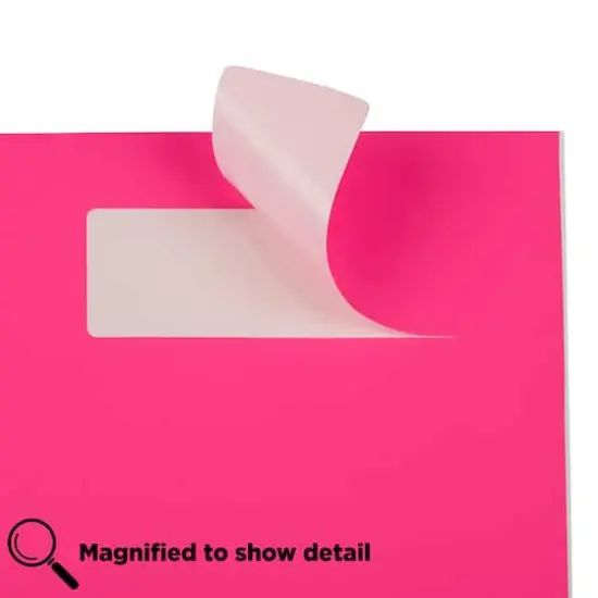 JAM Paper 1.3" x 4" Address Labels, 126ct. Neon Pink {4}