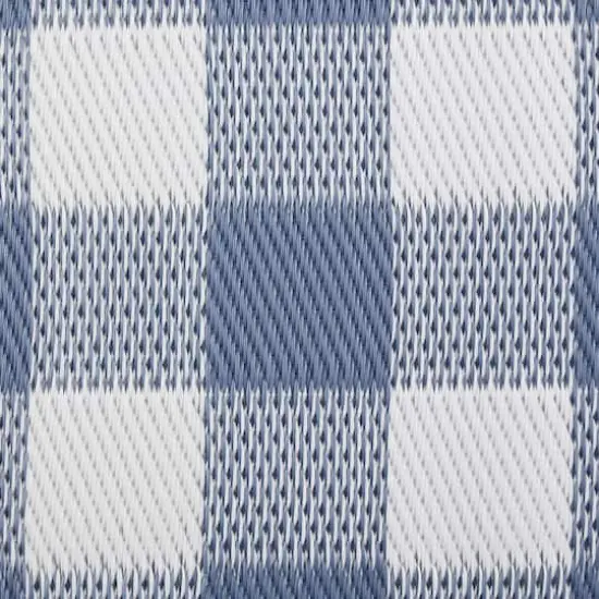 DII&reg; Buffalo Check Outdoor Rug, 4ft. x 6ft. French Blue/White {5}