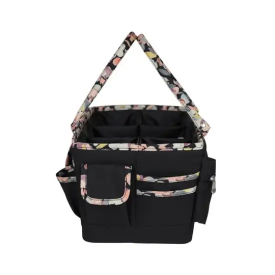 Everything Mary Black Floral Deluxe Store & Tote {11}
