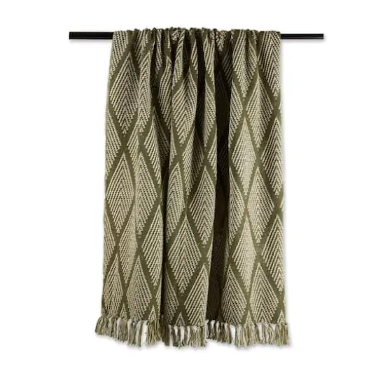 DII&reg; Olive Green Tone Multi Diamond Throw {4}