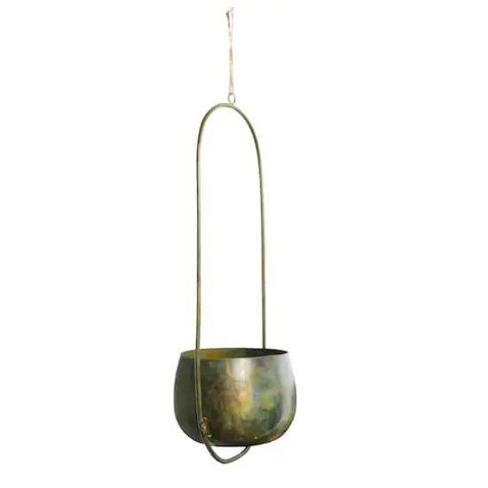 Hello Honey&reg; 20" Oxidized Metal Hanging Planter {4}