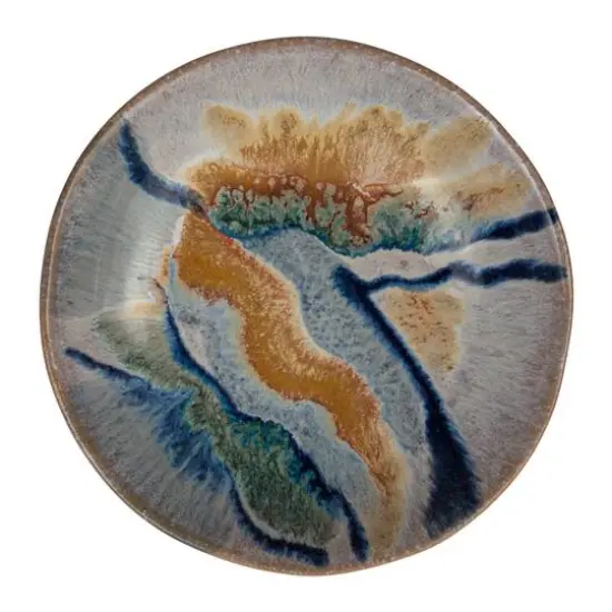 Hello Honey&reg; 7" Multicolor Round Abstract Artistry Stoneware Bowl {8}