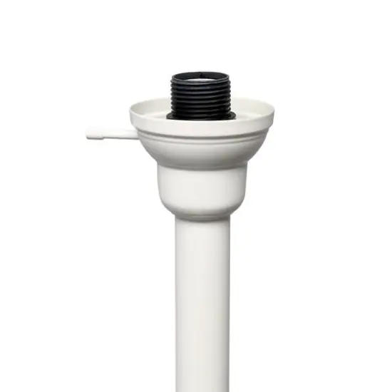 Lalia Home Torchiere Floor Lamp with 2 Reading Lights White/White Shades {7}