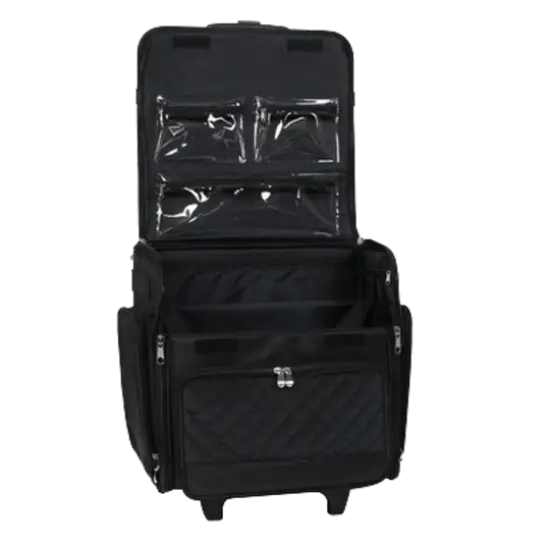 Everything Mary Black Quilted Deluxe Rolling Papercraft Craft Case {9}