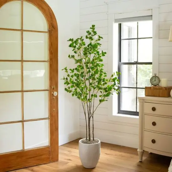 5ft. Artificial Heart Shaped Ficus Leaf Tree {8}