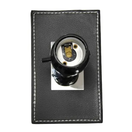 Lalia Home Lexington 21" Leather Home Décor Table Lamp Black {9}