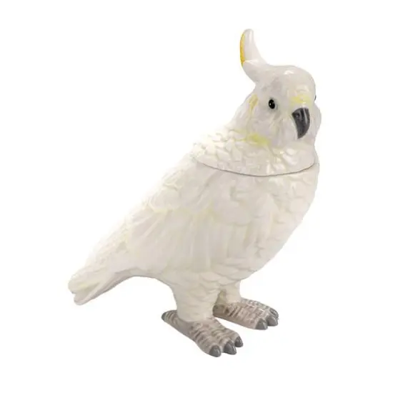 Hello Honey&reg; 9.25" White Ceramic Cockatoo Jar {1}