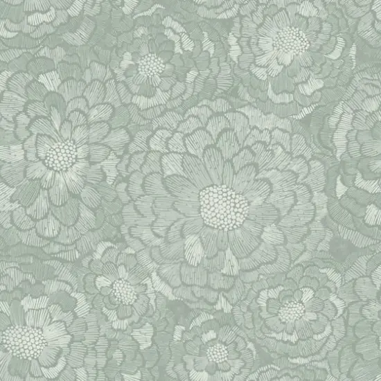 RoomMates Zen Dahlia Peel & Stick Wallpaper Green {1}