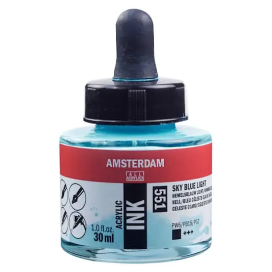Amsterdam Acrylic Ink, 1oz. 551 Sky Blue Light {1}
