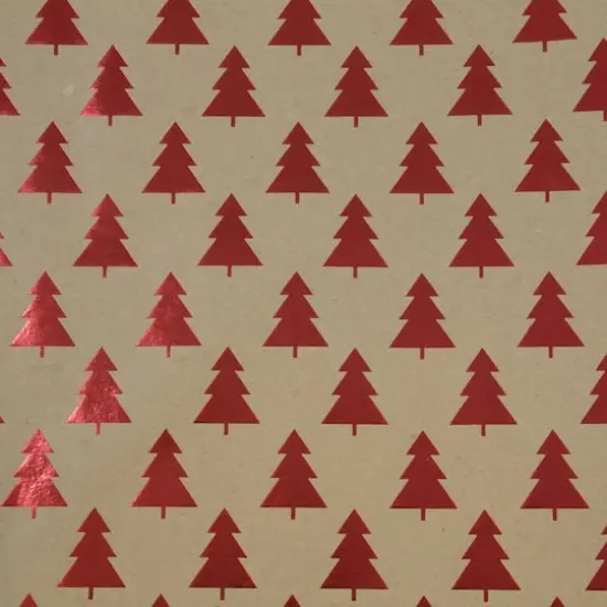 JAM Paper Red Trees on Brown Kraft Paper Gift Wrap {4}