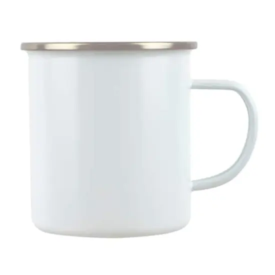 15.5oz. White Metal Sublimation Camping Mug by Make Market® {1}
