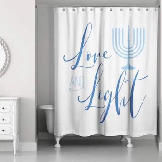 Love & Light Hanukkah Shower Curtain {3}