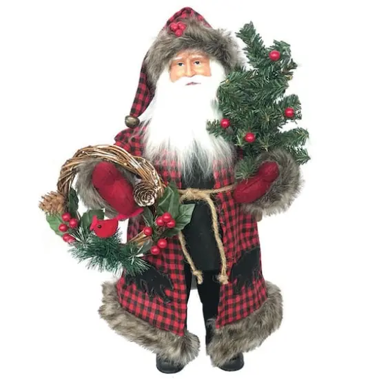 Santa's Workshop 15" Plaid Bear Claus {1}