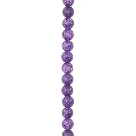 Purple Crackled Quartz Round Beads, 6mm by Bead Landing&trade; {1}