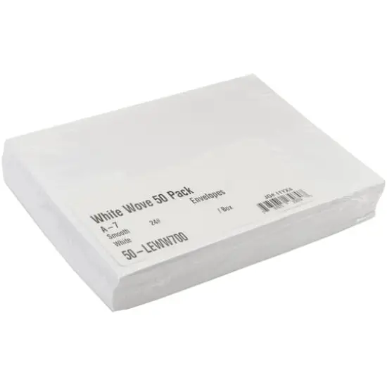 Leader Paper Products White A7 Envelopes, 50ct. {3}