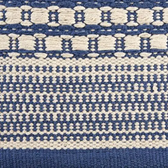 DII&reg; French Blue Dobby Stripe Hand-Loomed Rug, 2ft. x 3ft. {3}