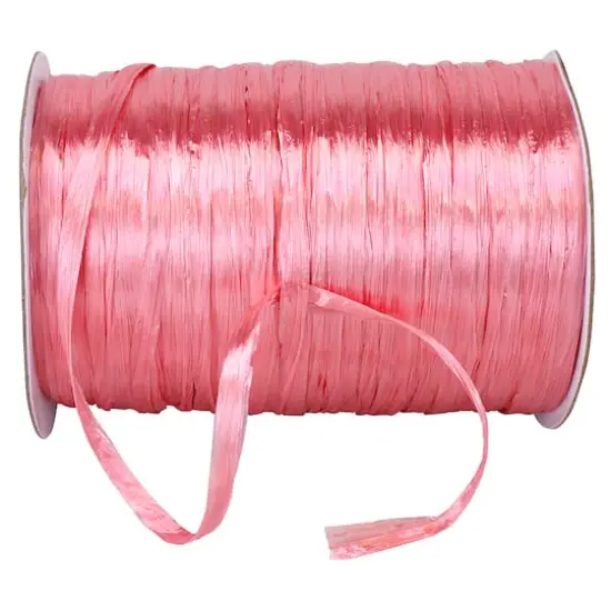 JAM Paper 1/4" Raffia Pearl Ribbon Coral {1}
