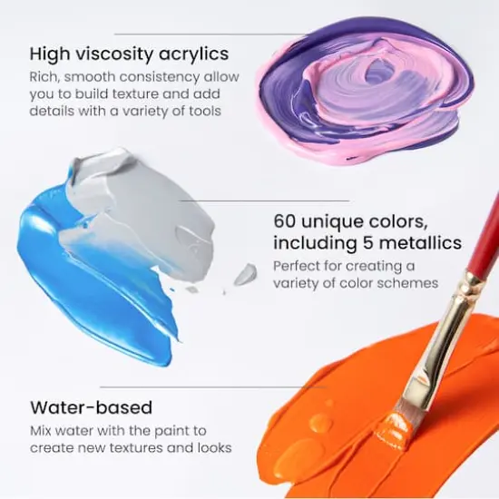 Arteza&reg; 60 Color Acrylic Paint Set {3}
