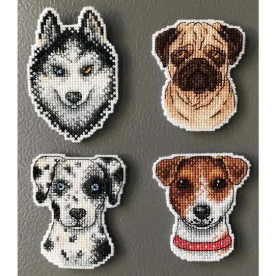 MP Studia Who Said Woof? Magnets Plastic Canvas Counted Cross Stitch Kit {8}