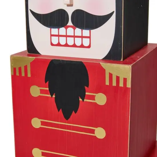 Glitzhome&reg; 36" Wooden Block Nutcracker Porch D&eacute;cor {9}