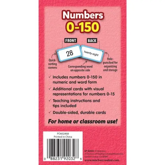 Edupress&trade; Numbers 0-150 Flash Cards {4}