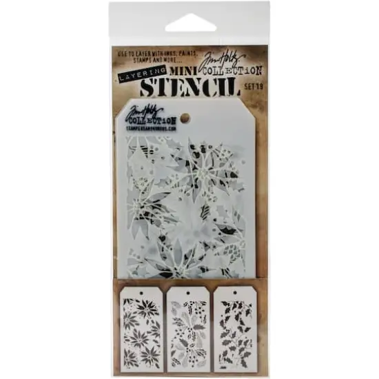 Stampers Anonymous Tim Holtz&reg; Mini Layered Stencil Set #19 {3}