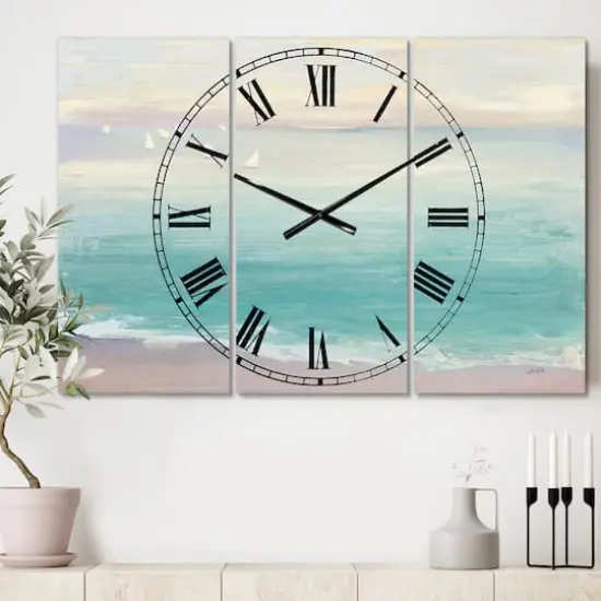 Designart 'From The Shore Traditional Multipanel Wall Clock {3}