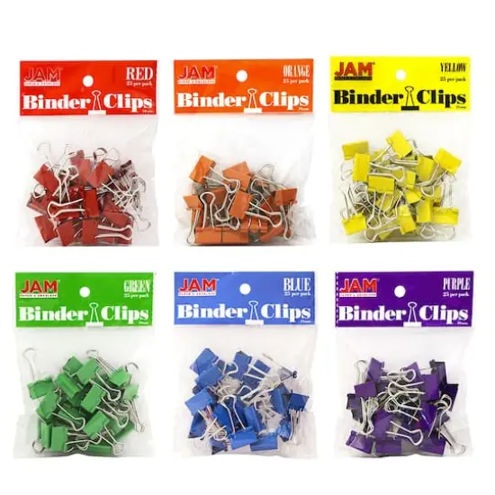 JAM Paper Small Colorful Binder Clips {1}