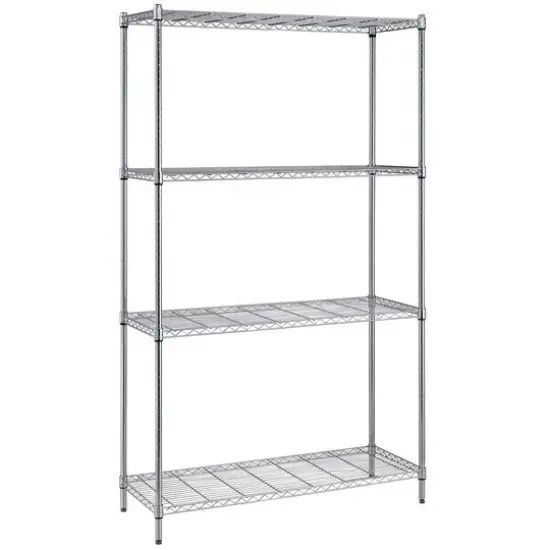 Quantum Storage Systems&reg; 24" x 72" Chrome 4-Shelf Wire Shelving Unit {1}