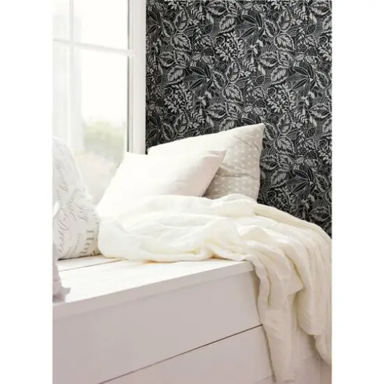 RoomMates Vintage Batik Jungle Peel & Stick Wallpaper Black/Gray {6}