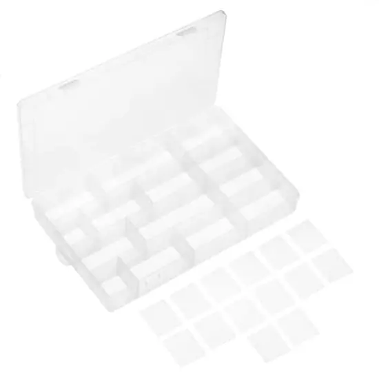 13.5" x 8.5" Clear Adjustable Plastic Storage Case by Simply Tidy&reg; {4}