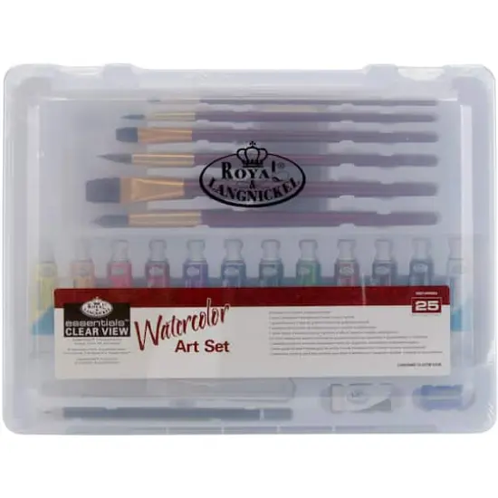 Royal & Langnickel&reg; Essentials&trade; Clear View 25 Piece Watercolor Art Set {1}