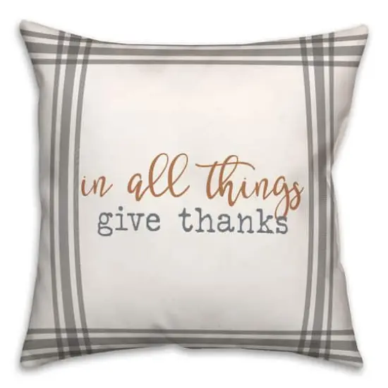 Give Thanks Fall Throw Pillow {1}