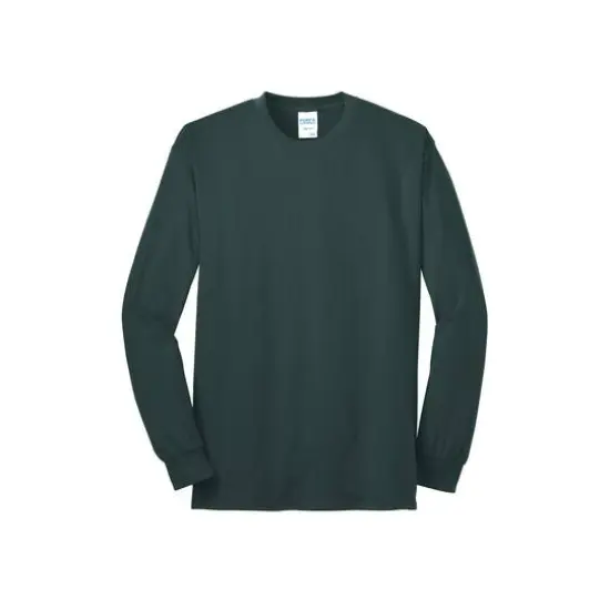 Port & Company&reg; Long Sleeve Adult Core Blend T-Shirt Dark Green {1}