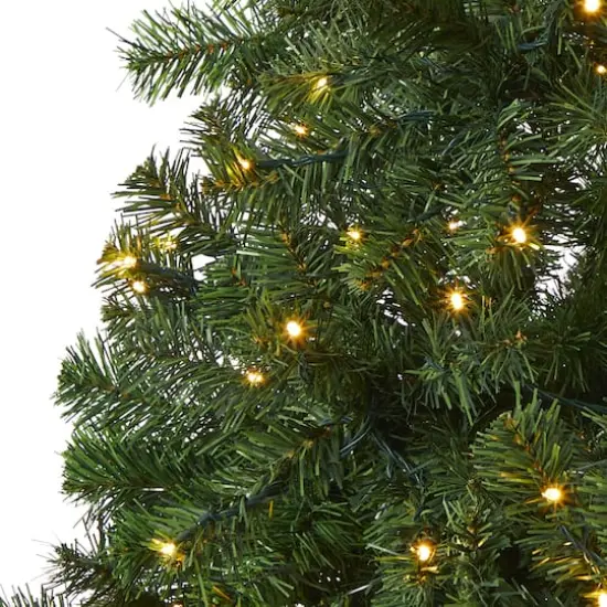 6ft. Pre-Lit Northern Tip Pine Artificial Christmas Tree, Clear LED Lights {5}